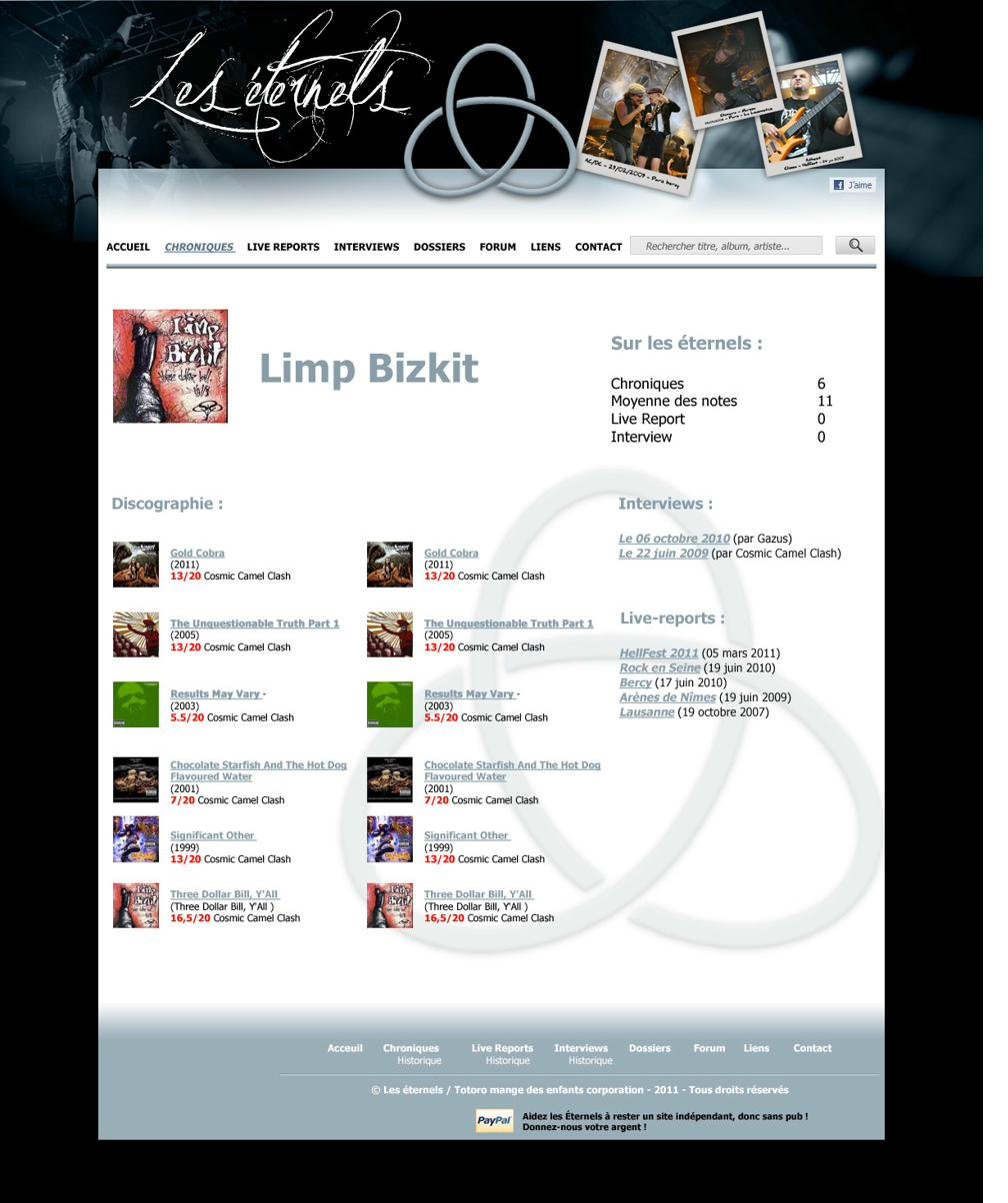 Profil Artiste Les Éternels